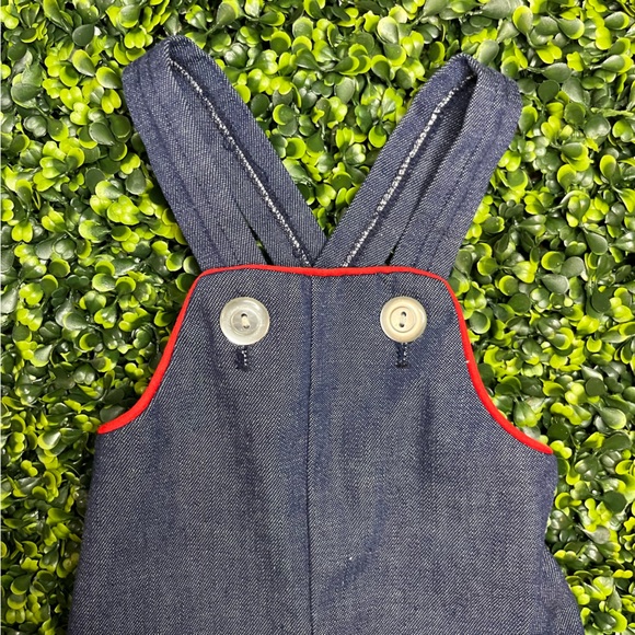 Vintage 1980s Baby Overalls with Patches - Picture 5 of 8